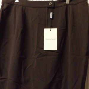 NWT,SIZE 16, BROWN SLACKS, NYLON